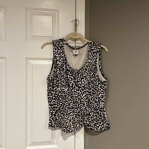 Cabi Knotti Tank - Leopard Sleeveless Top